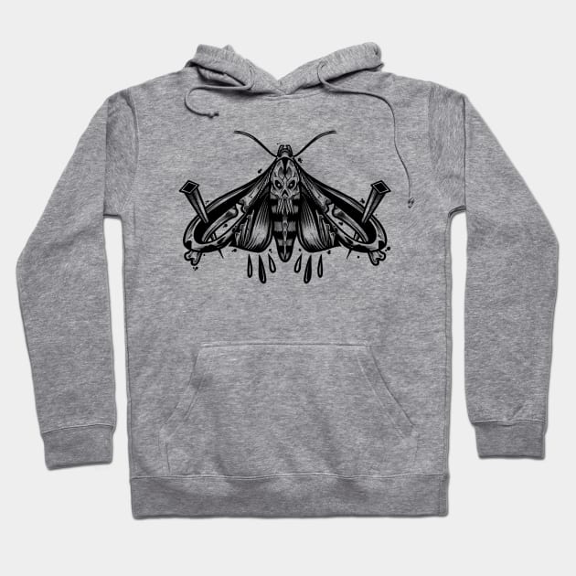 Death Moth Hoodie by Scottconnick